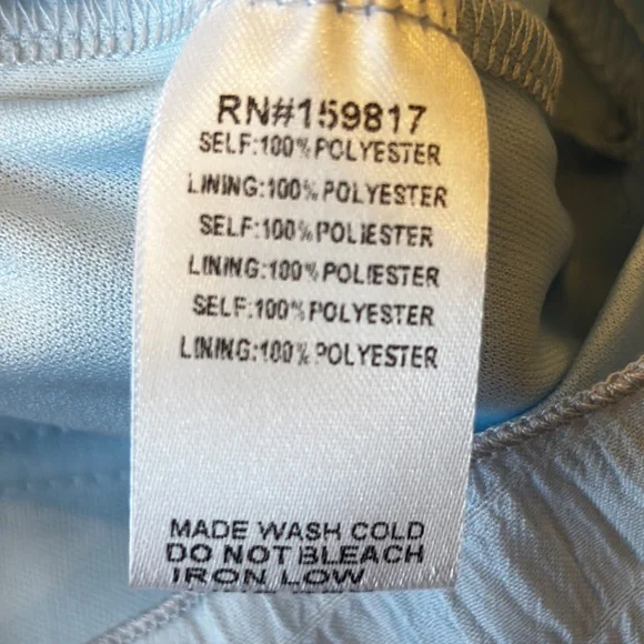 Altar’d State Haisley Double Layered Romper Pale Blue Bow Back Romper | Size SM - Picture 7 of 7